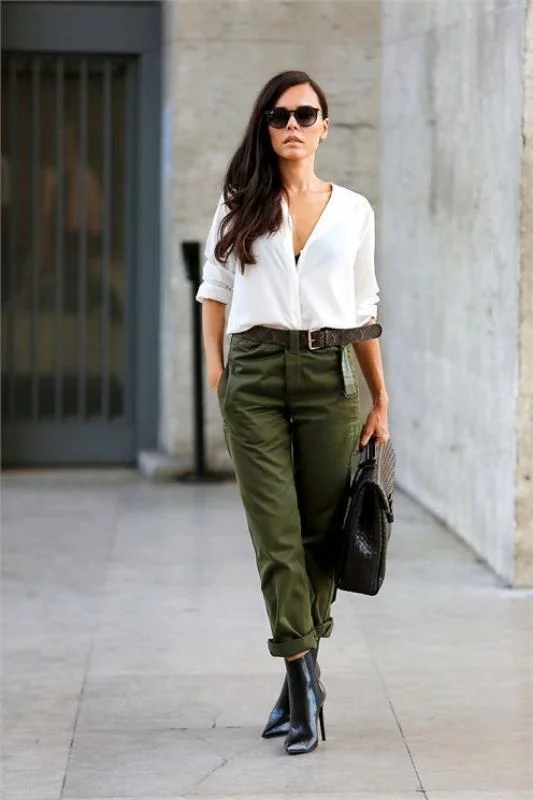 Olive Green Pant Outfit Ideas